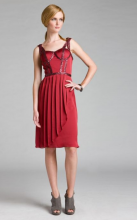 Mikael Aghal Sequin Embellished Dress in red.PNG 