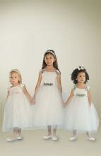 Us Angels Satin Tulle Dress with Rosebuds_three flower girls.jpg 